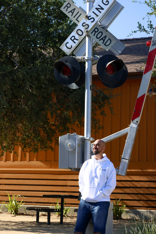 Embroidered White Unisex  Hoodie - The Hu$tle